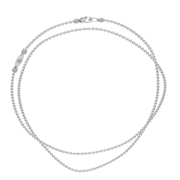 LAGOS SIGNATURE CAVIAR Silver Beaded Necklace